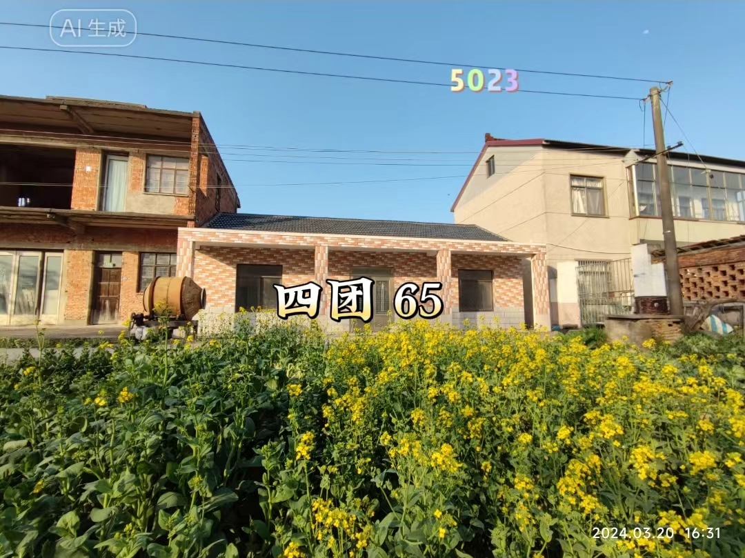 （编号：5023）上海奉贤四团三间小屋，面积100平，门前有小河，菜地，65万