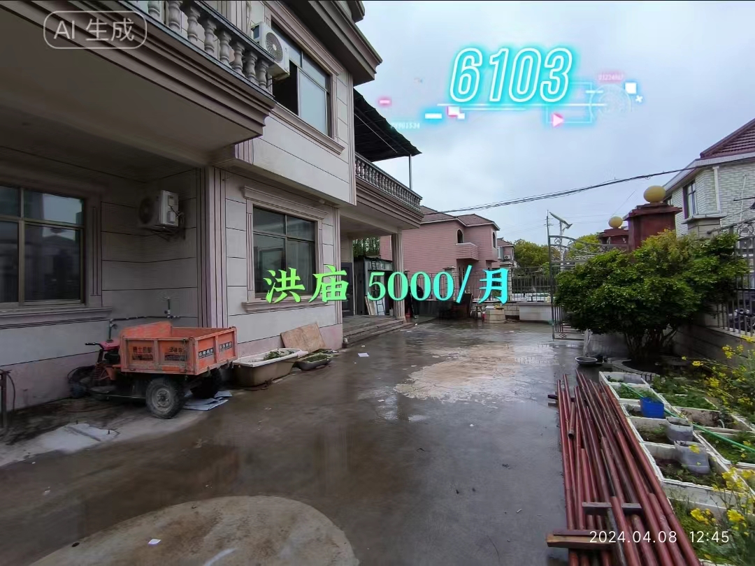 （编号：6103）上海奉贤洪庙别墅出租，室内简装，总面积约300平，有9室2厅，1厨6卫，距离川南奉公路100米，5000/月