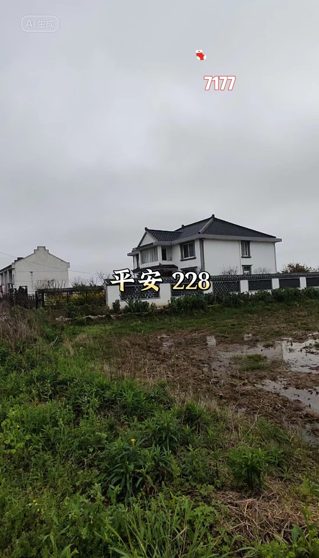 （编号：7177）上海奉贤平安乡村小院，一手原房，占地一亩多，视野开阔，房子三开间两层，总面积200平左右，室内有装修，228万