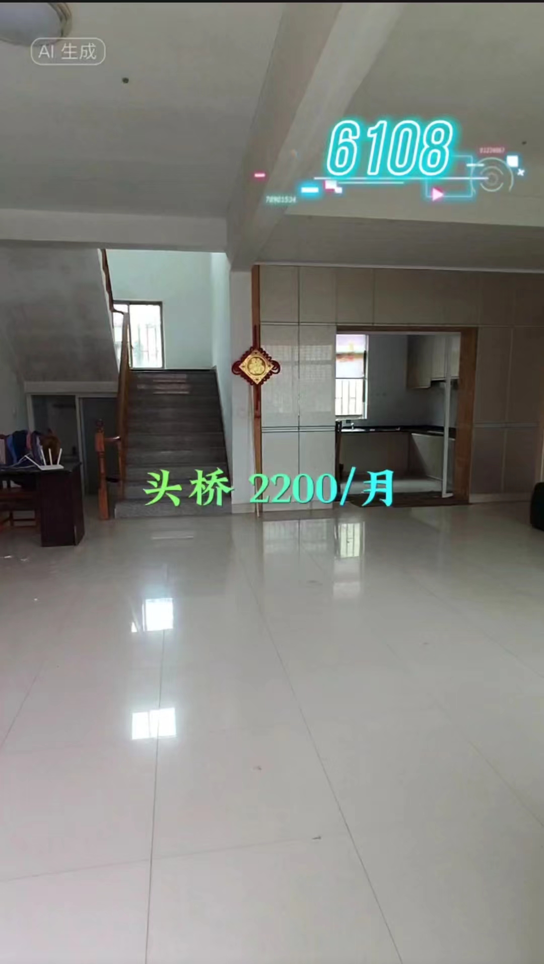 （编号：6108）上海奉贤头桥两层小院出租，三上三下，5室2厅，1厨2卫，室内简装，屋后有点菜地，路不宽，只能小轿车进出#上海农村房出租 #整租乡村小院 #农民房仓库
