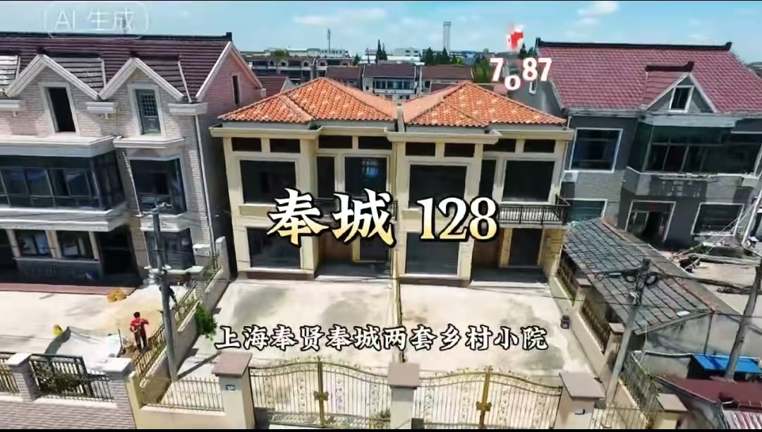 （编号：7087）上海奉贤奉城两套乡村小院，距离奉城医院1公里，房屋两层半，前后有院子，每套210平，单套108万